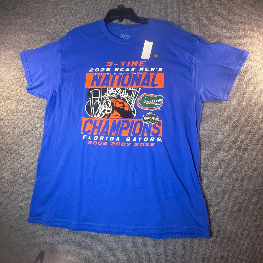 Blue 84 Florida Gators 2025 NCAA Basketball National Champions T-Shirt Mens XL‎